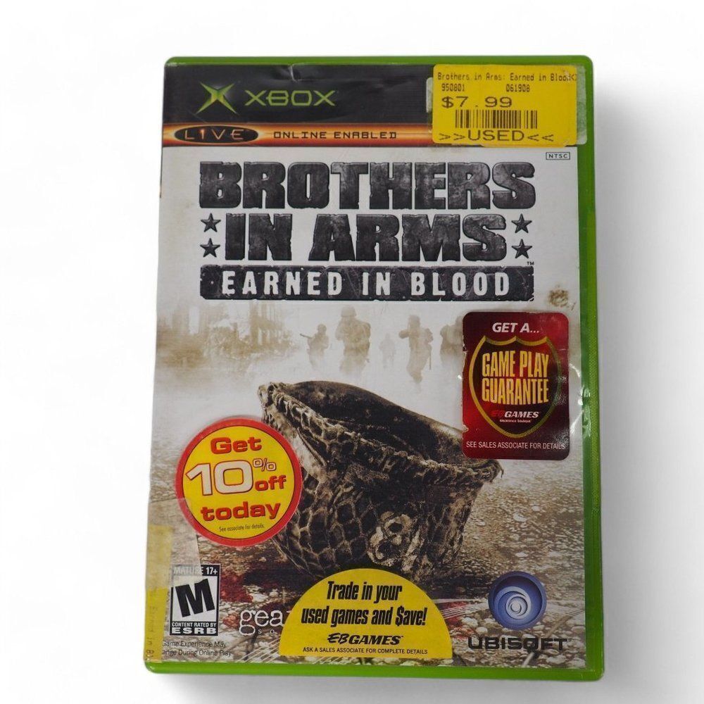 Brothers in Arms: Earned in Blood (Microsoft Xbox, 2005) Complete CIB